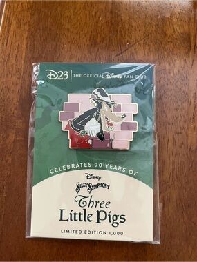 Disney D23 Exclusive Big Bad Wolf Pin Three Little Pigs 90th Anniversary LE 1000